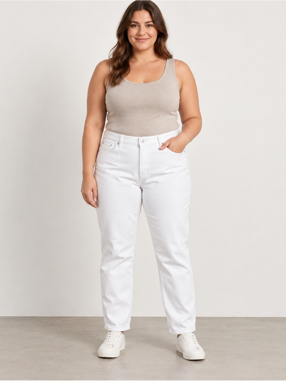 Soundstyle Bobby Boyfriend Easy Fit White HighRise Straight Leg Women’s Jeans 16